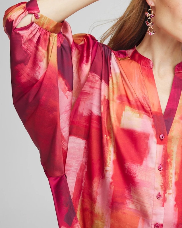 Satin Dolman Sleeve Shirt - image 4